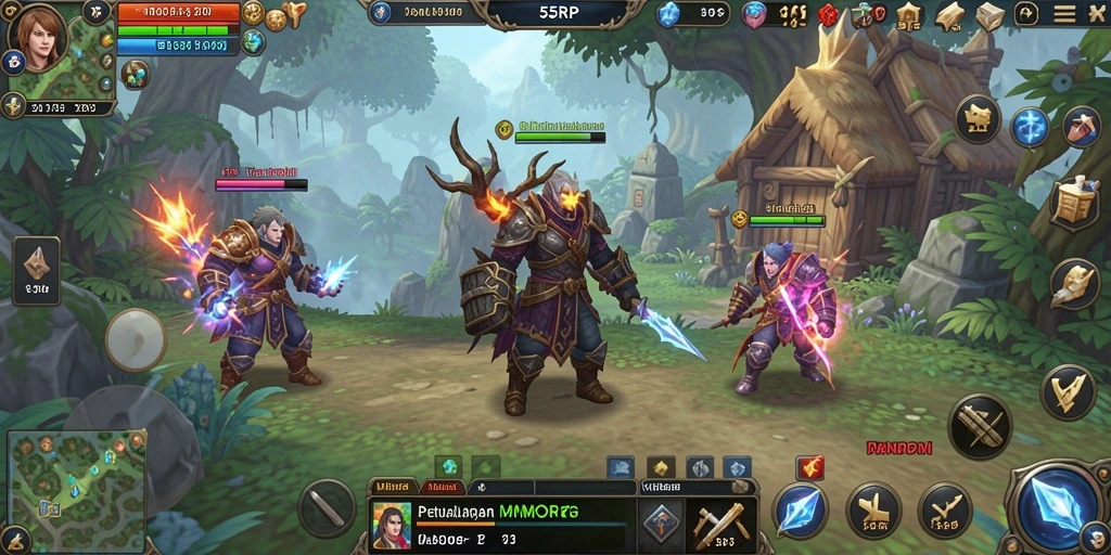 Tampilan gameplay seru di dunia 55RP yang menakjubkan.