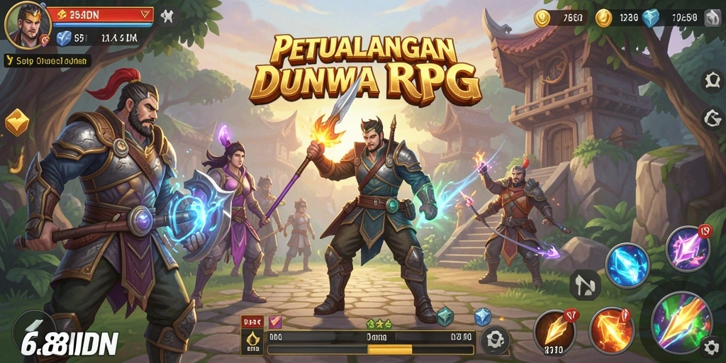 Tampilan gameplay seru dan menegangkan di dunia RPG.