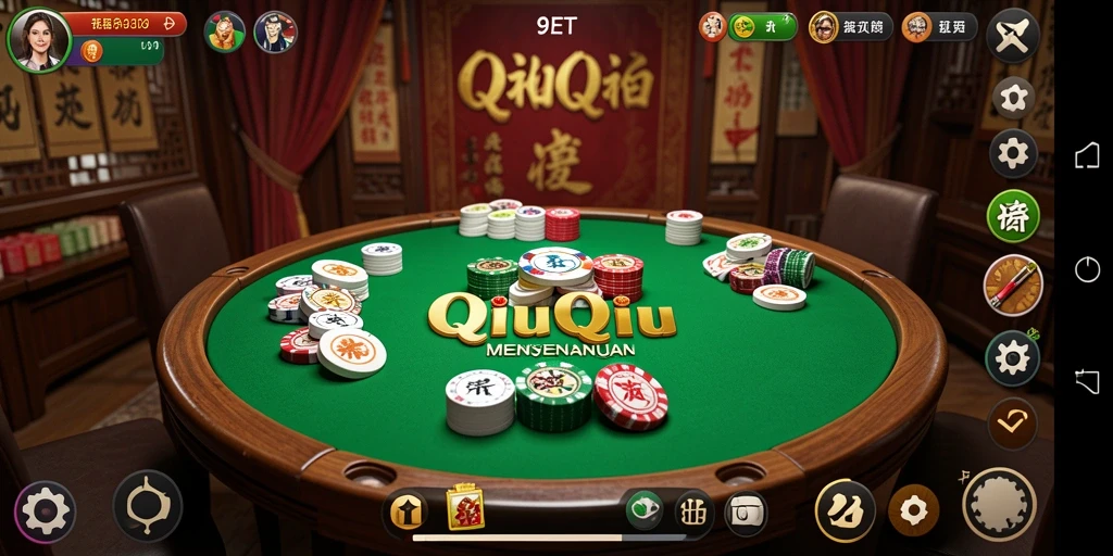 Gameplay QiuQiu yang seru dan interaktif di 9ET.