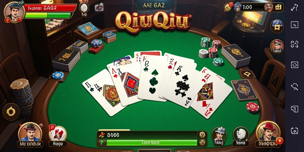 Gameplay seru dalam permainan QiuQiu AA62 dengan grafik menawan.