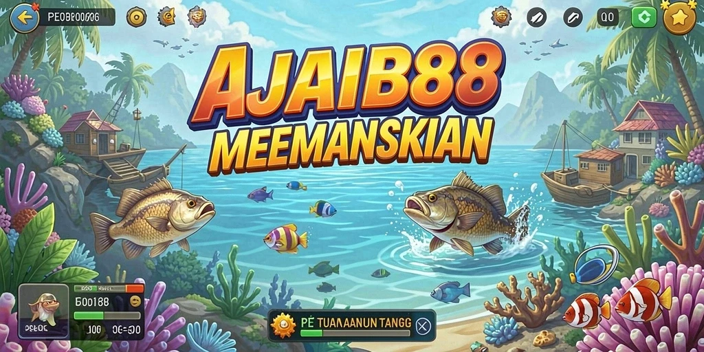 Gameplay AJAIB88: Menangkap ikan dengan teknik memancing yang seru.