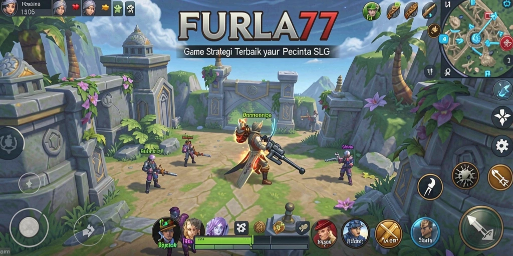Tampilan gameplay menarik dari FURLA77 menunjukkan strategi perang yang dinamis.