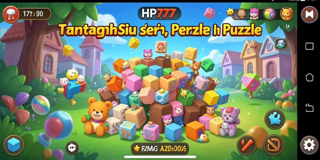 Screenshot utama HP777 menampilkan gameplay yang penuh warna dan tantangan.