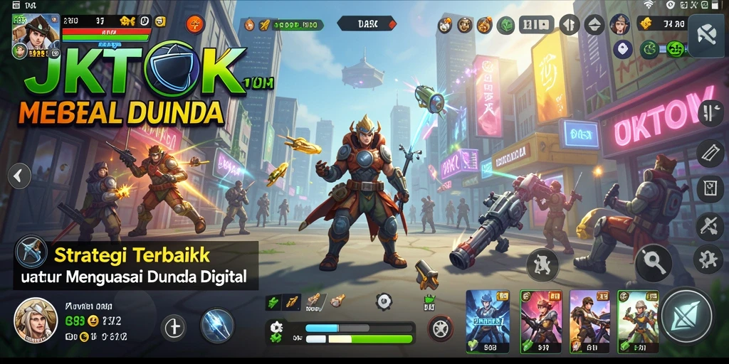 Screenshot JKTOK menampilkan pertarungan strategi yang intens.