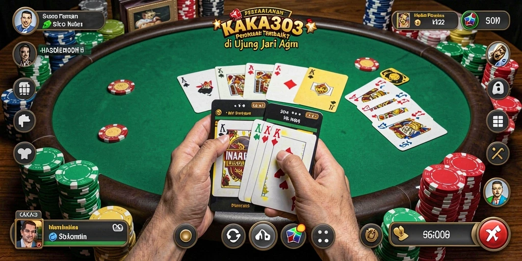 Tampilan gameplay poker KAKA303 yang menarik dan interaktif.