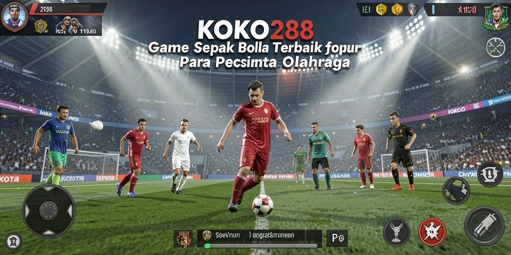 Tampilan gameplay KOKO288 yang mendebarkan dalam permainan sepak bola.