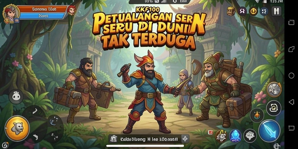 Gameplay KPK100 yang menampilkan petualangan seru dan lokasi yang bervariasi.