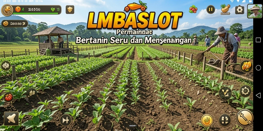 Tampilan gameplay LMBASLOT yang menampilkan aktivitas pertanian.