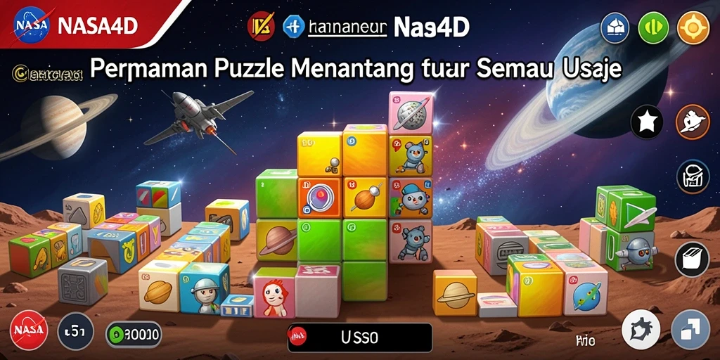 Tampilan gameplay menyenangkan di NASA4D dengan berbagai teka-teki menarik.