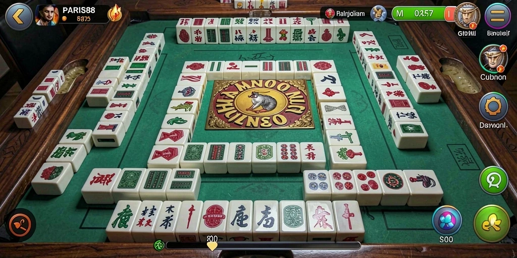 Tampilan menarik dari permainan Mahjong PARIS88 yang menantang.