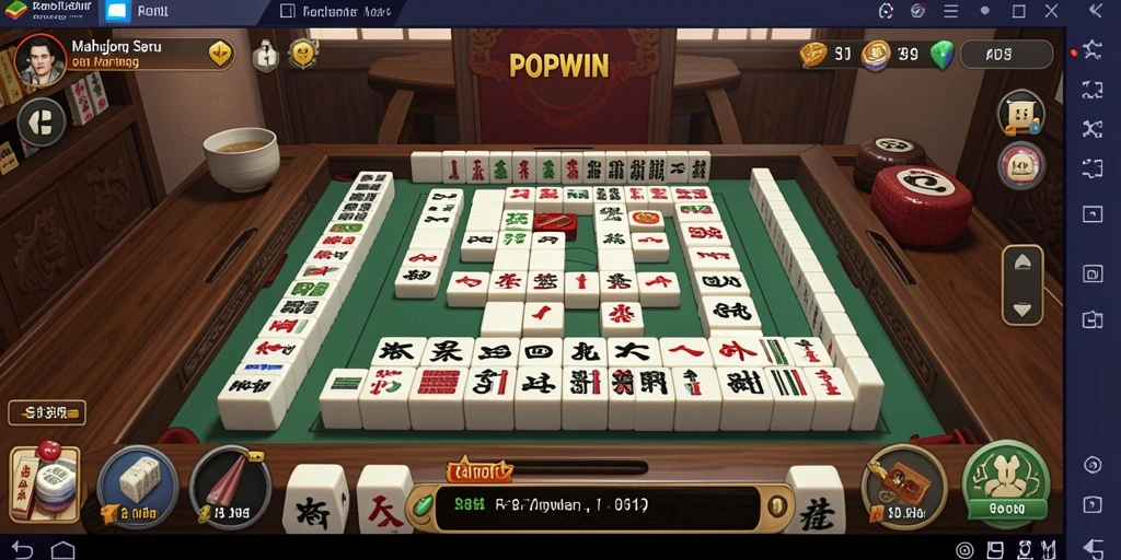 Gameplay Mahjong yang penuh warna dalam POPWIN