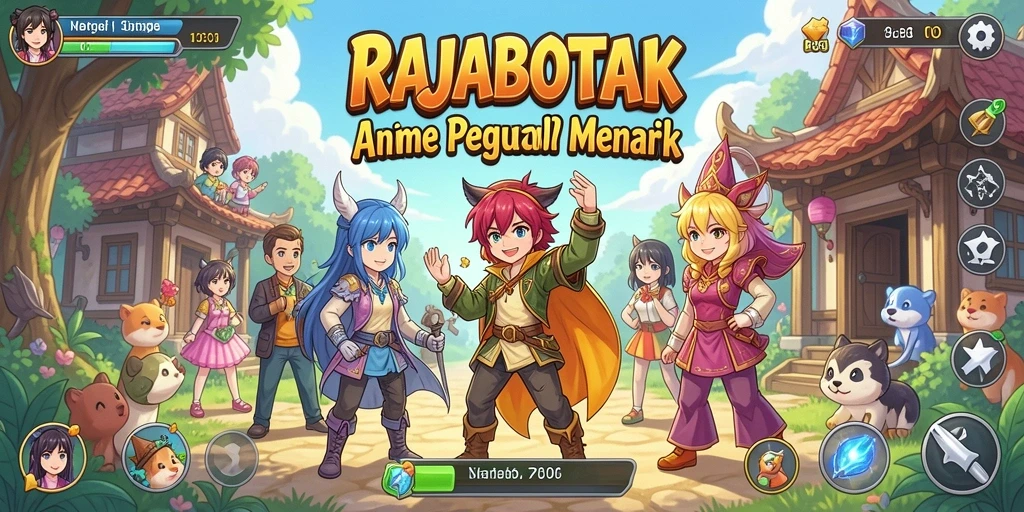 Tampilan screenshot yang menampilkan aksi karakter dalam RAJABOTAK.