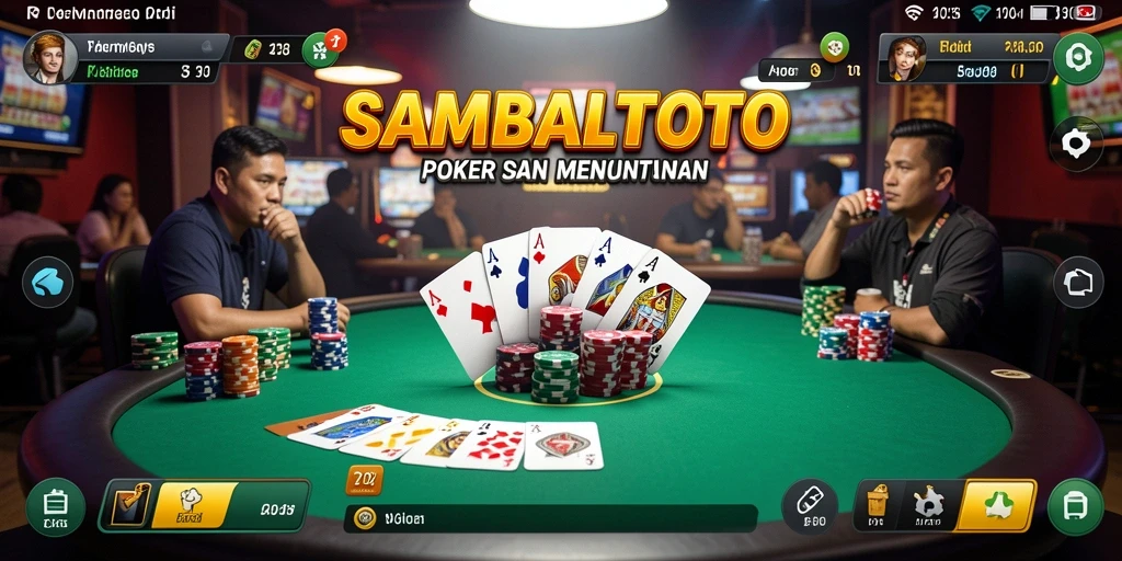 Tampilan menarik dan gameplay seru di SAMBALTOTO saat bermain Poker.
