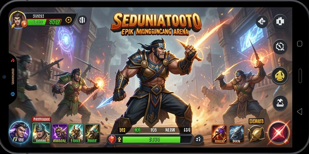 Tampilkan aksi pertarungan seru dalam SEDUNIATOTO.