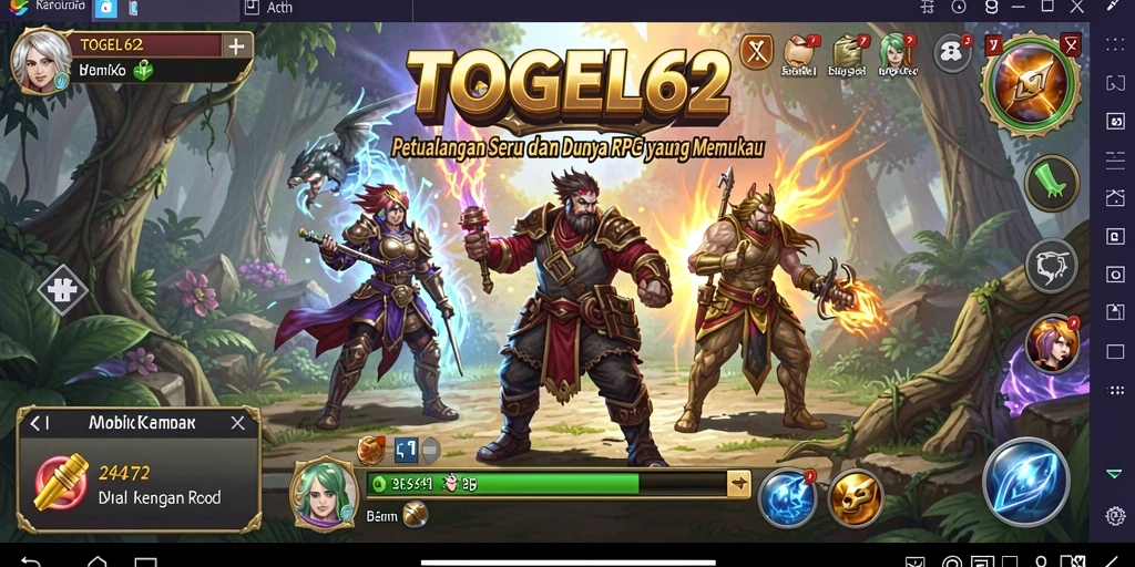 Tampilan gameplay epik dari TOGEL62 yang menampilkan pertarungan seru.