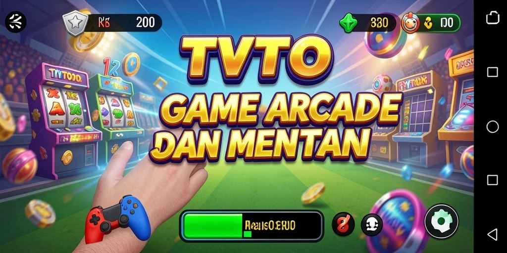 Screenshot gameplay TVTOTO menampilkan aksi seru dalam permainan Arcade.